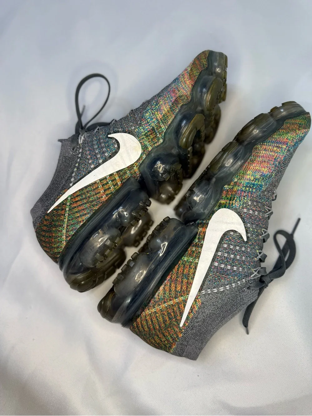 Nike - VaporMax Flyknit VaporMax Grey with Multicolor Accents - Size 10
